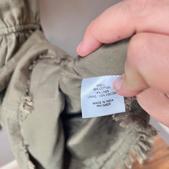 NEW‎ Tularosa Revolve Green Faux Wrap Linen Blend Dress- Size s - Picture 7 of 7